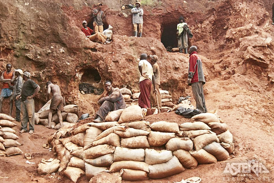 De artisanale mijnen in Kolwezi